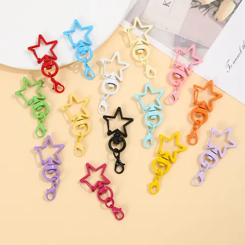 Legering Pentagram Ster Roterende Karabijnhaak Sleutelhanger DIY Accessoires Tas Hanger Kەوەnbenodigdheden