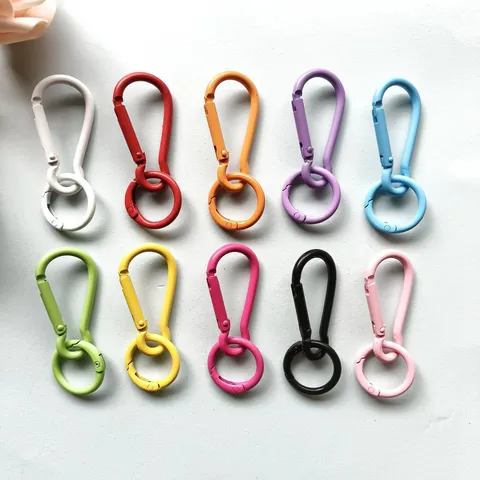 Kleurrijk Gelegeerde Gelakte Pompoen Gesp Veerring Sleutelhanger Schattige Tas Hanger DIY Sieraden Accessoires Voor Vrouwen