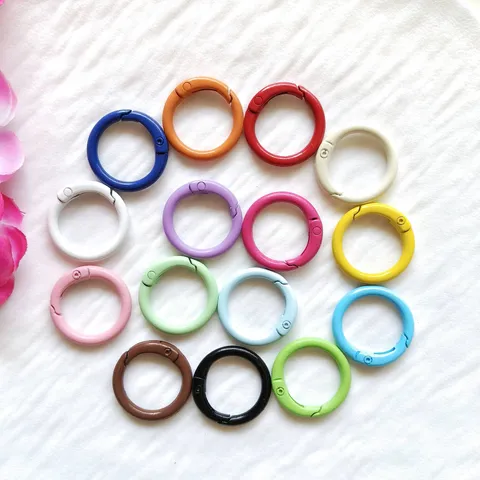 Kleurrijke Metalen Veergesp Ronde Ring Tas Sleutelhanger Hanger DIY Ambachtelijke Hardware Accessoires Veelzijdig