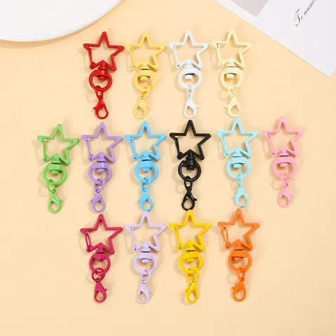 Legering Pentagram Ster Roterende Karabijnhaak Sleutelhanger DIY Accessoires Tas Hanger Kەوەnbenodigdheden