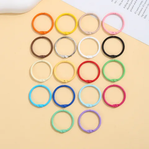 Kleurrijke Metalen Bindringen Losbladige Ring Sleutelringen Boekenringen DIY Knutselwerk Tassenhanger Accessoires