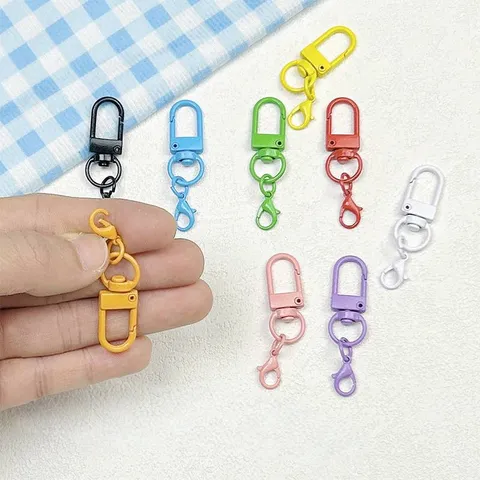Snoepkleur Metaal Roterende Poort Sluiting Kreeft Sluiting Gebakken Verf Sleutelhanger DIY Tas Pop Hanger Accessoires