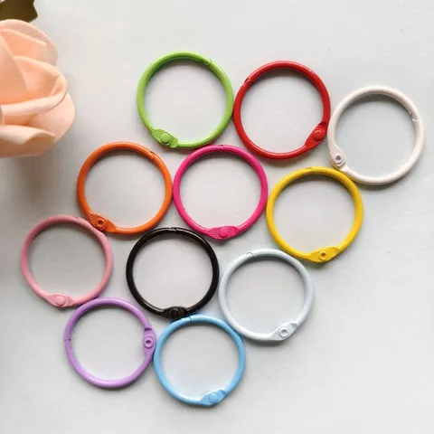 Kleurrijke Metalen Losbladige Ringen Sleutelringen DIY Scrapbook Album Ringen Knutselbenodigdheden Kantoorartikelen