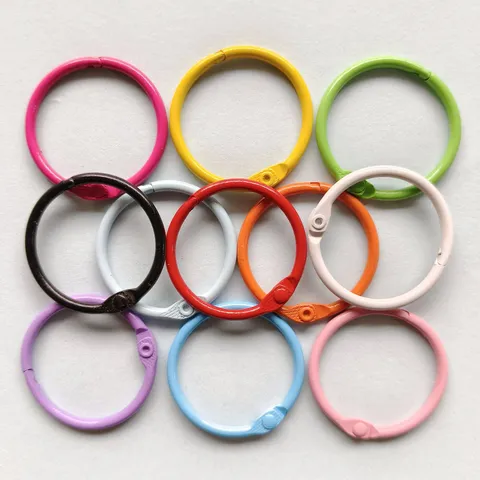 Kleurrijke Metalen Losbladige Ringen Sleutelringen DIY Scrapbook Album Ringen Knutselbenodigdheden Kantoorartikelen
