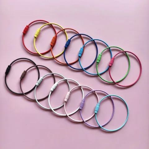 Creatieve Metalen Draadlus Sleutelhanger Draaischroef Sleutelring DIY Tas Accessoires Hanger Meerkleurig