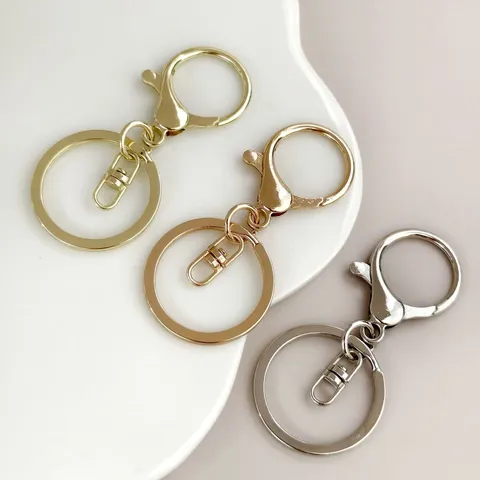 Zinklegering Karabijnhaak Sleutelhanger Assortiment Metalen Sleutelring voor DIY Tas Speelgoed Pop Hanger Accessoires