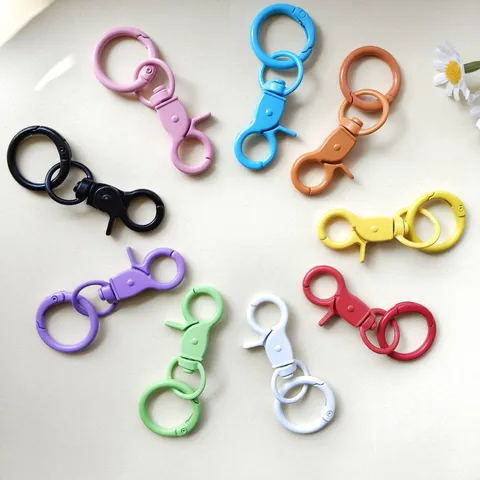 Kleurrijke Metalen Hond Karabijnhaak Veerring Tas Bedel DIY Ambacht Sleutelhanger Accessoires Voor Handtassen Knutselen