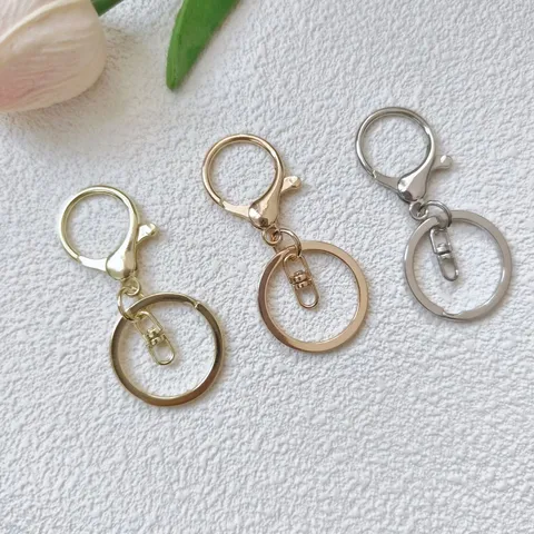 Zinklegering Karabijnhaak Sleutelhanger Assortiment Metalen Sleutelring voor DIY Tas Speelgoed Pop Hanger Accessoires