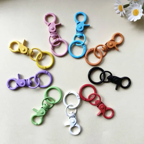 Kleurrijke Metalen Hond Karabijnhaak Veerring Tas Bedel DIY Ambacht Sleutelhanger Accessoires Voor Handtassen Knutselen