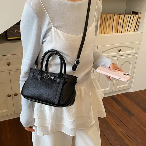 Mode PU Leder Eimertasche Voor Vrouwen Niche Ontwerp Gürtelschnalle Crossbody Tas Kleine Schoudertas Handtas Casual Dagelijks Tas