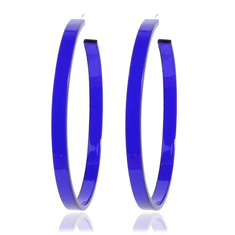 Neon Fluorescent Acrylic Hoop Earrings Oversized Exaggerated Geometric Round Circle Earrings For Women Streetwear Sexy Nightclub Jewelry
