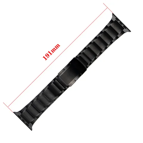 Minimalist Titanium Metal Watch Band Replacement Strap For Smartwatch Durable 3-Bead Design With Secure Folding Clasp