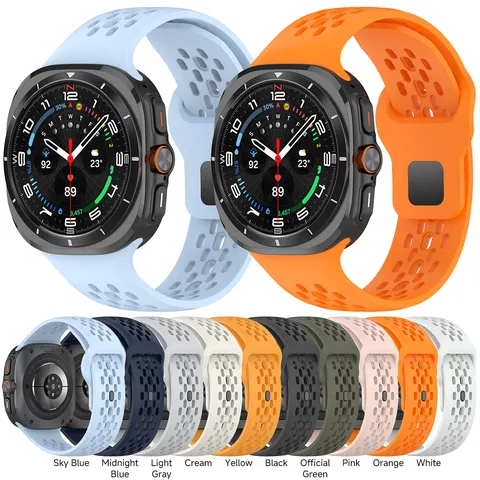Breathable Silicone Replacement Watch Band Sport Wrist Strap Lightweight Soft Watchband Compatible Accessories