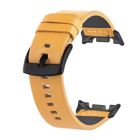 Leren Horlogeband Compatibel Met Samsung Galaxy Watch 8 8 Classic Vervangende Band Zakelijke Stijl Metalen Gesp