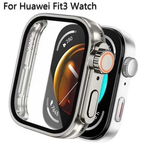 PC Harde Beschermhoes Met Gehard Glas Screenprotector Voor Smart Watch Fit3 Ultra Stijl Beschermende Accessoires
