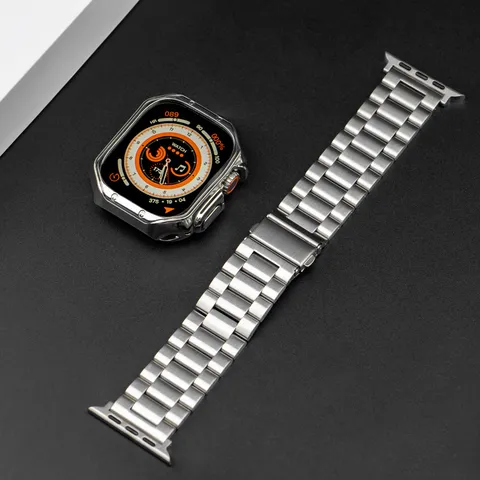 Stainless Steel Watch Band And TPU Protective Case For Smartwatch Replacement Metal Strap Business Fashion Accessory