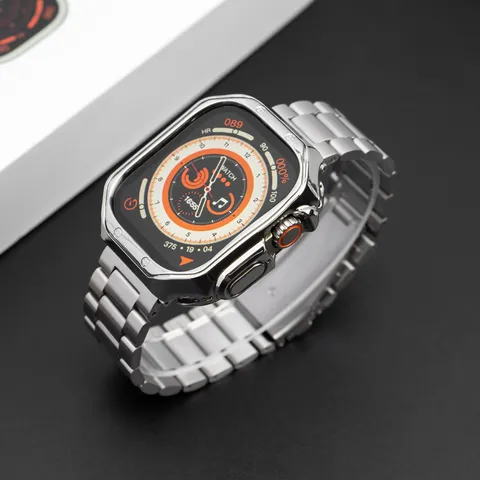 Stainless Steel Watch Band And TPU Protective Case For Smartwatch Replacement Metal Strap Business Fashion Accessory