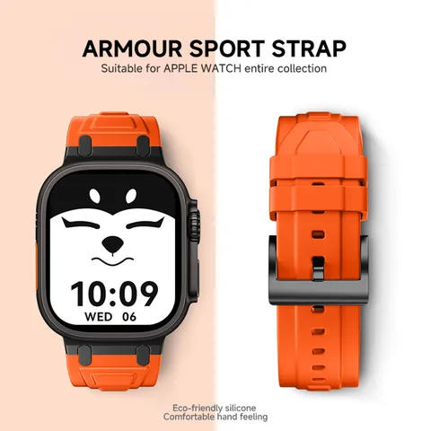 Smartwatch Silikon Ersatzarmband Mit Metallverbinder Und Schutzhülle Mode Sport Armband