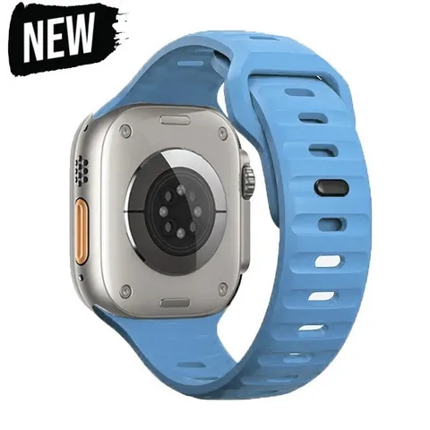 Silicone Sport Watch Band For Smart Watch Ultra Series Replacement Soft Waterproof Wristband Strap Breathable Replacement