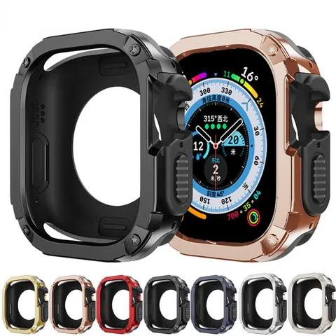 PC und TPU Rüstung Schutzhülle Für Smartwatch Stoßfeste Robuste Stoßstange Abdeckung Zubehör