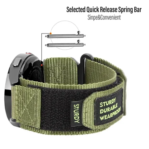 Universeel Snelsluiting Nylon Klittenband Horlogeband Sportband Vervanging Voor Smartwatch