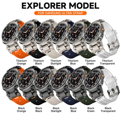 Replacement TPU Silicone Watch Strap With Metal Connector For Samsung Galaxy Watch Ultra Outdoor Sports Replacement Wristband
