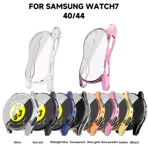 Galvanisiert TPU Schutzhülle Für Samsung Galaxy Watch 7 All-Inclusive Hohl Weiche Uhrenabdeckung Zubehör