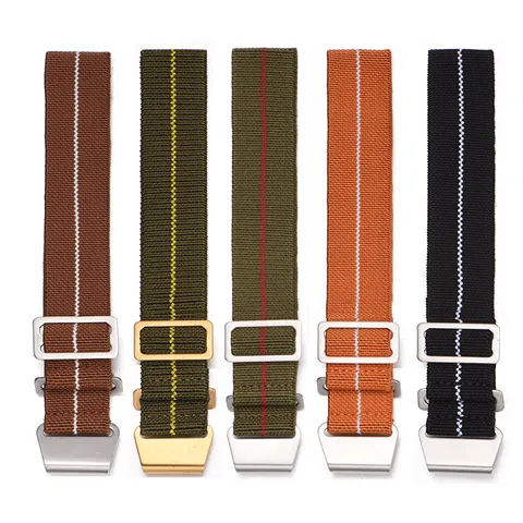 Nylon Elastic Watch Band Military Parachute Style Adjustable Watch Strap Replacement Compatible With Smartwatch Accessories