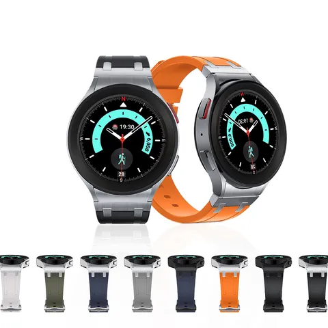Fluessigsilikon Smartwatch Ersatzarmband Mit Schutzhuelle Kompatibel Mit Smartwatch Armband Zubehoer