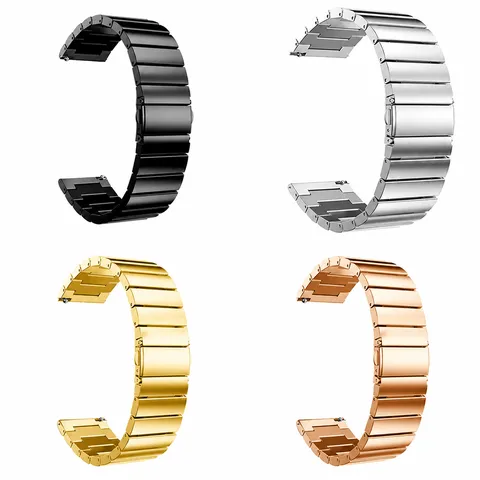 Cinturino per Orologio in Acciaio Inossidabile Cinturino di Ricambio in Metallo con Fibbia a Farfalla per Smartwatch