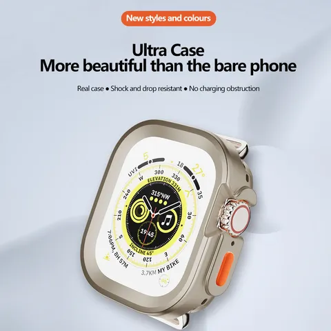 Matte TPU Electroplated Protective Watch Case Compatible With Apple Watch Ultra And Series Bumper Cover Accessories