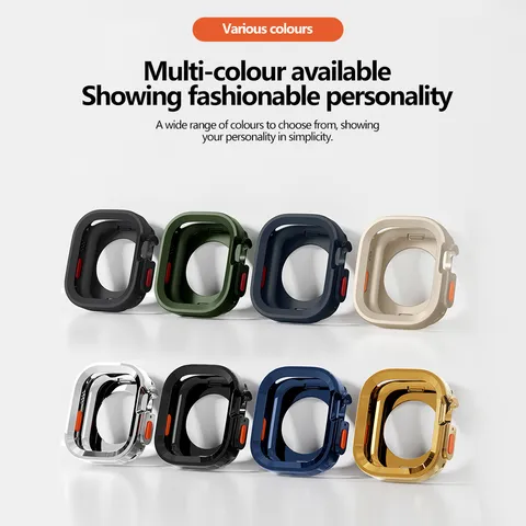Matte TPU Electroplated Protective Watch Case Compatible With Apple Watch Ultra And Series Bumper Cover Accessories