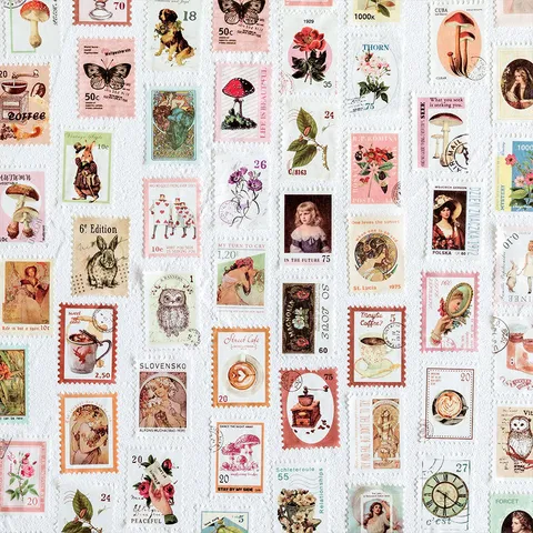 Sello Vintage Botánico Floral Cinta Washi Troquelado Diario Decorativo Enmascaramiento Rollo Para Bricolaje Scrapbooking