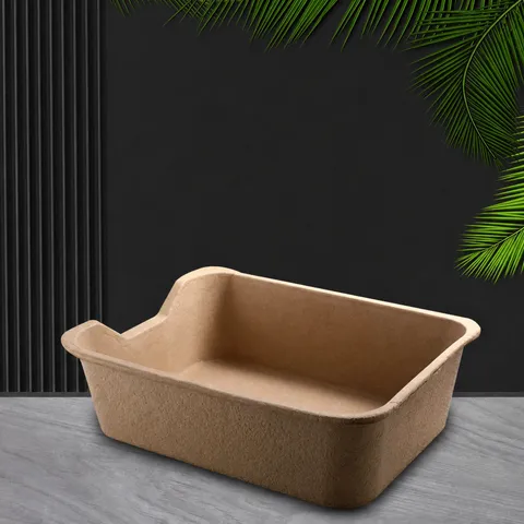 Disposable Cat Litter Box Oversized Open Top Eco Friendly Paper Pulp Kitty Toilet Pet Cleaning Supplies