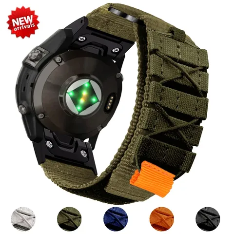 Nylon Loop Sports Watch Strap For Smartwatch Breathable Woven Replacement Wrist Band Adjustable Fastener Sport Accessory