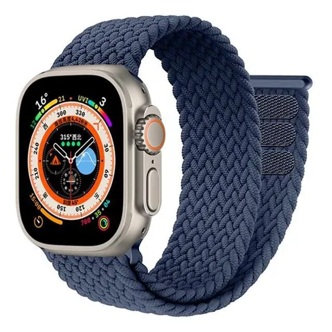 Nylon Woven Adjustable Velcro Watch Band Replacement Strap For Smart Watch Soft Breathable Sport Loop Wristband