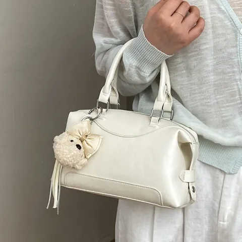 Mode Urban Minimalistisch PU Leder Boston Tasche Für Damen Stilvolle Vielseitige Schulter Crossbody Tasche Pendler Handtasche Kissen Tasche