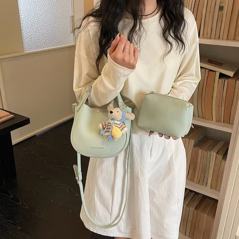 Sac Seau Décontracté en Cuir PU pour Femmes Surpiqûres Texturé Sac à Main Bandoulière Élégant Quotidien Fermoir Magnétique