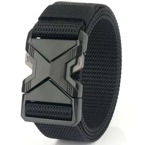 Men Tactical Nylon Belt Outdoor Workwear Military Training Heavy Duty Quick Release Buckle Casual Waist Belt