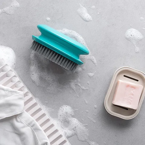 Spazzola per Bucato Domestica Multifunzionale in Plastica con Setole Morbide per Vestiti e Scarpe Strumento di Pulizia Quotidiana