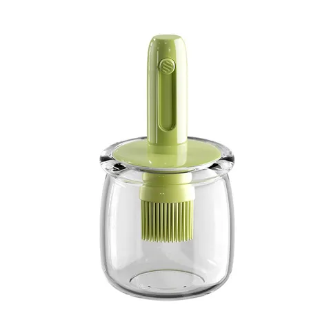 Botella Pincel Aceite Silicona Retráctil Con Recipiente Vidrio Cocina Cocina Basting Dispensador