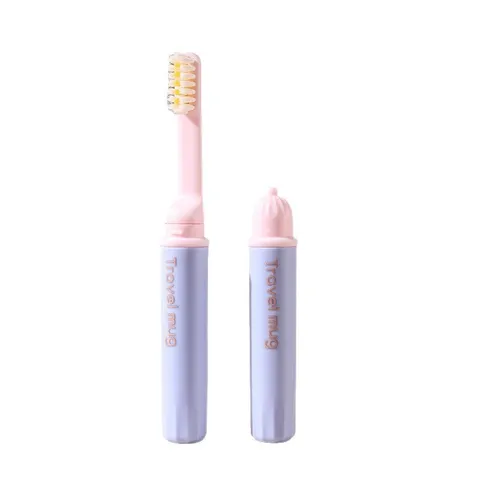 Cepillo de Dientes Plegable de Viaje Portátil Cerdas Suaves Mini Cepillo Compacto Estuche de Almacenamiento para Adultos Niños