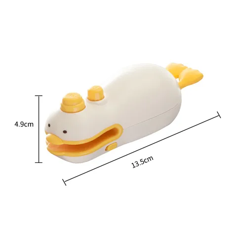 Portable Mini Bag Sealer Cute Little Yellow Duck Handheld Heat Seal Machine USB Rechargeable Plastic Food Snack Saver