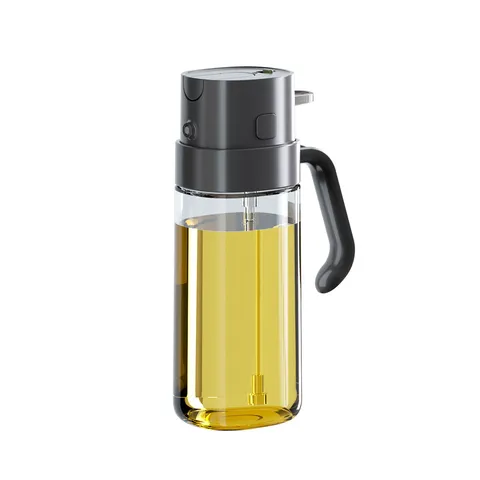 Botella Pulverizador de Aceite de Vidrio de Cocina Apertura Cierre Automático Doble Uso Dispensador de Aceite para Cocina Ensalada BBQ