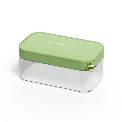 Bandeja para Hielo de Tipo Presión Con Caja de Almacenamiento y Tapa Molde de Plástico para Fabricar Hielo Fácil Desmoldeo Para Cocina Hogar Bar