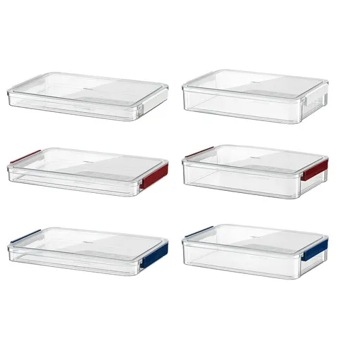 Caja de Almacenamiento de Documentos de Escritorio de Plástico Transparente Organizador de Certificados Portátil Con Hebilla de Cierre Seguro Para Oficina
