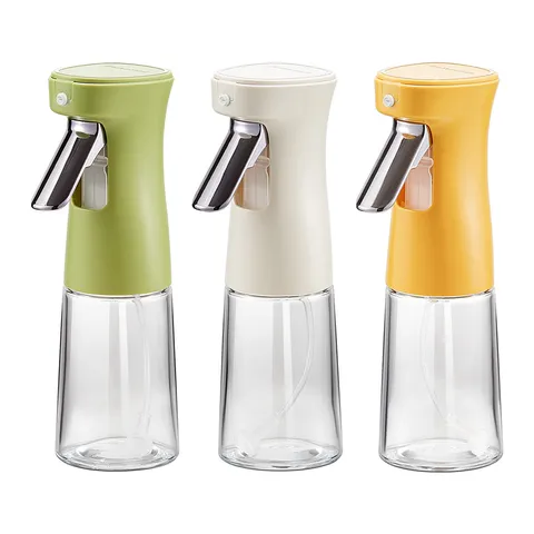 Household Kitchen Press Type Atomizing Oil Spray Bottle Glass Olive Oil Sprayer For Cooking BBQ Baking Salad