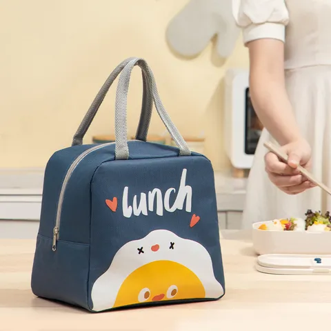 Bolsa Térmica Impermeable Patrón Dibujos Animados Bonito Gran Capacidad Bolsa De Almuerzo Térmica Para Escuela Oficina