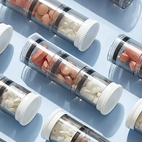 Organizador de Pastillero Portátil Caja de Almacenamiento de Medicamentos Semanal ABS Contenedor de Pastillas de Viaje Transparente Para Uso Diario