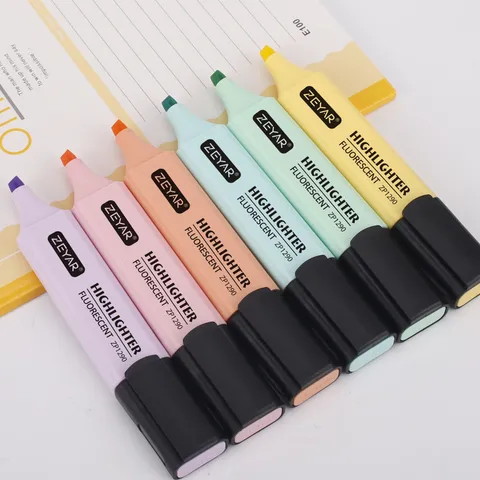Pastel Highlighters Aesthetic Marker Pens Chisel Tip Assorted Colors For Office School Note Taking Journaling